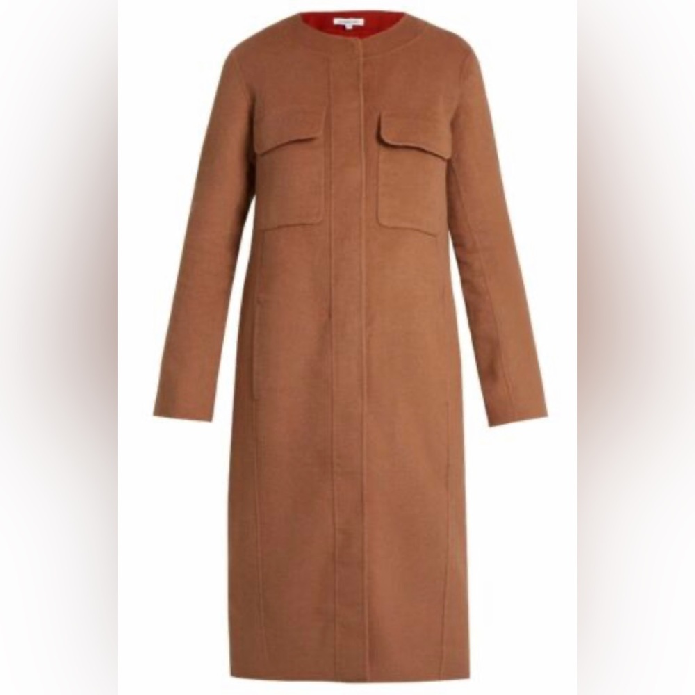 ELIZABETH and JAMES 🤎 gorgeous Miller Cocoon, Camel/Tan, Wool Coat - size 0